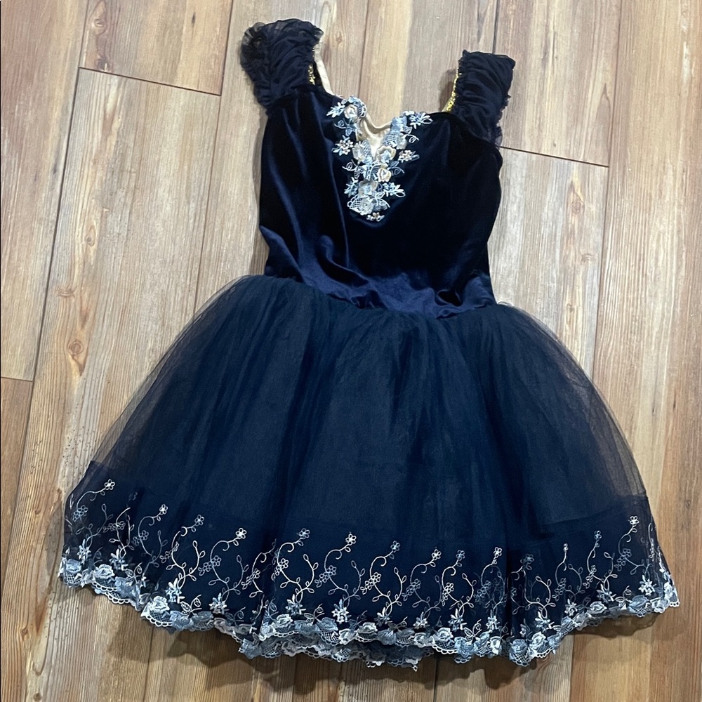 Elegant Navy Blue Costume Dress